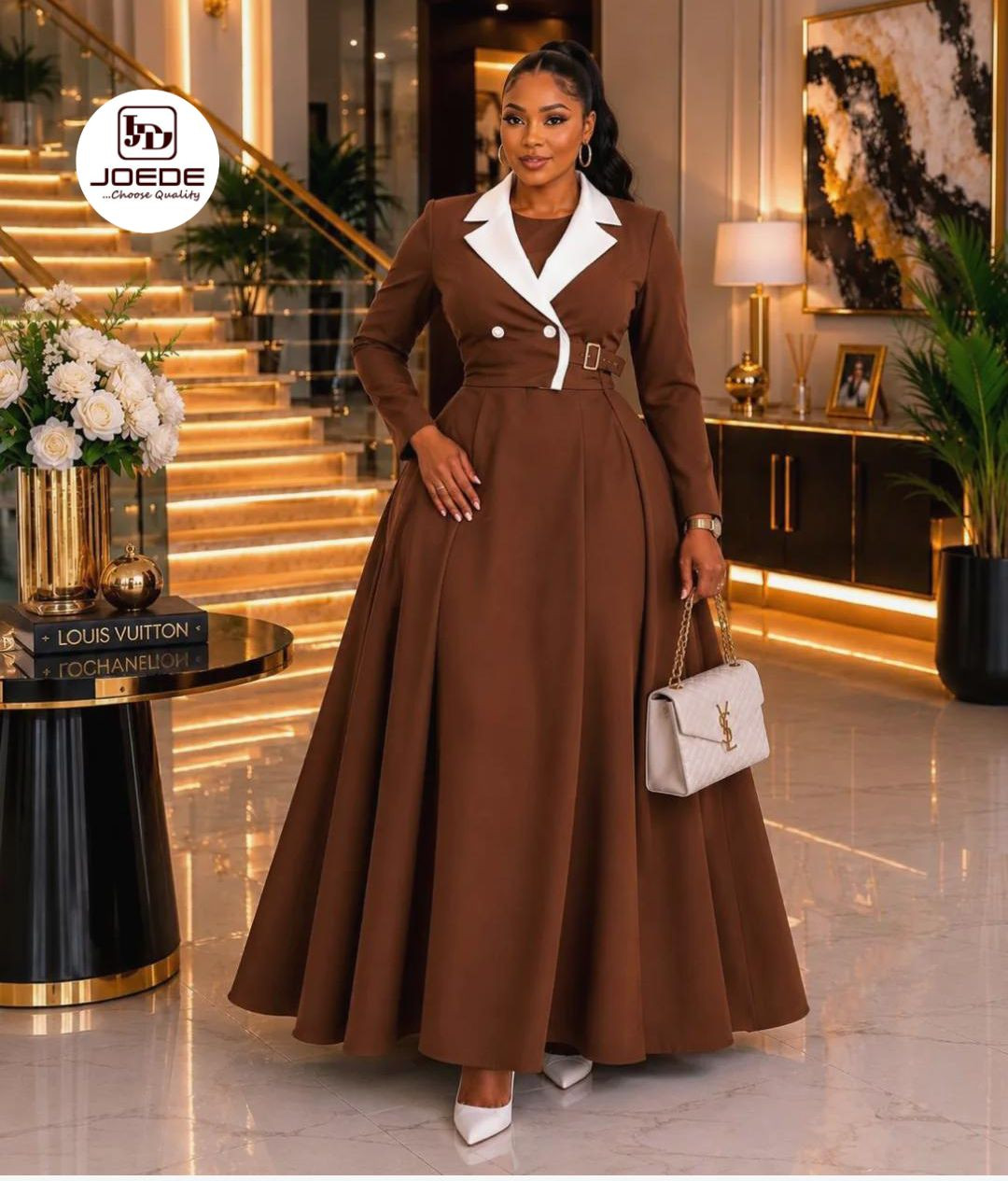 Luxurious 2-Piece Jacket and Gown | Elegant Women's Fashion