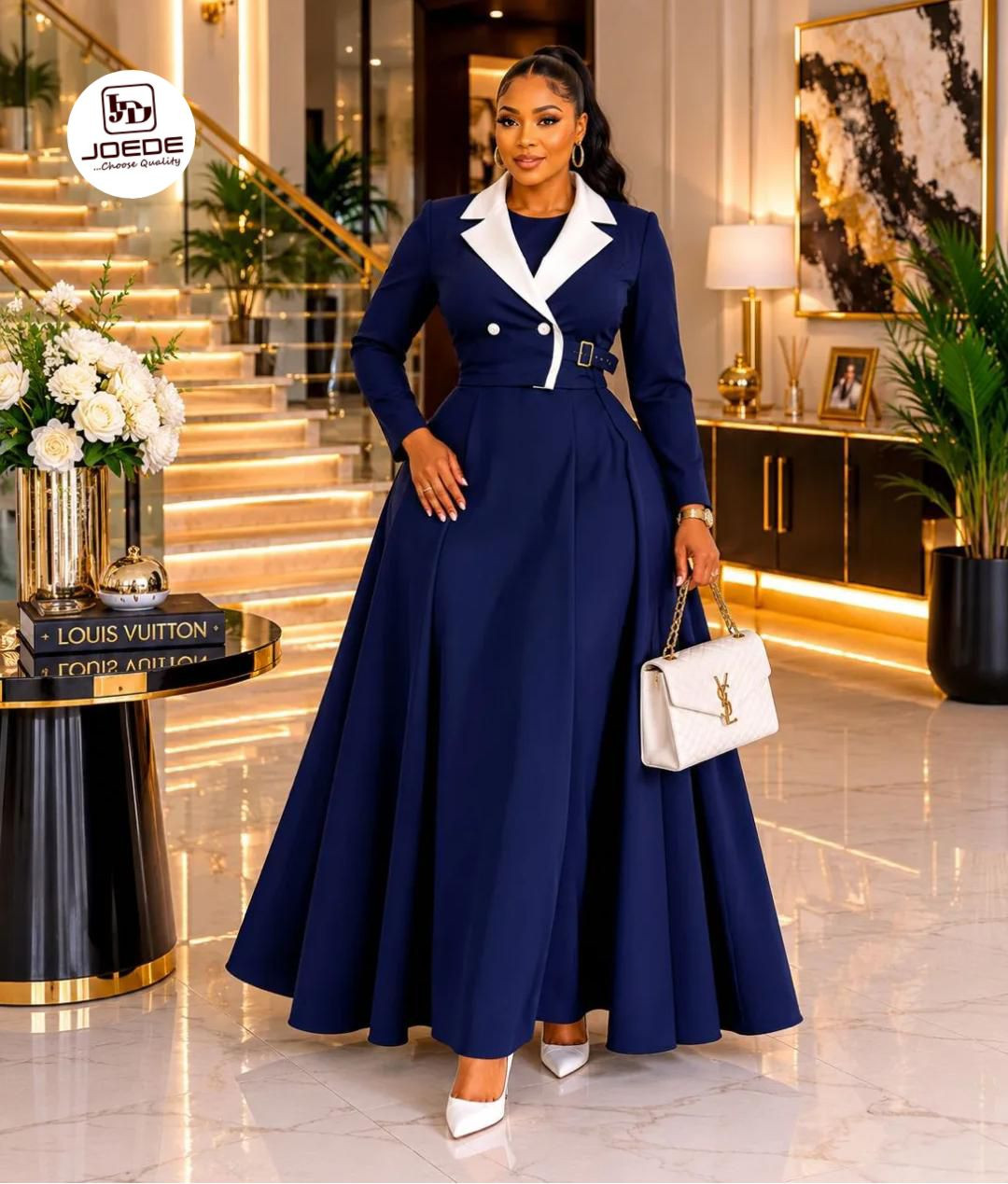 Luxurious 2-Piece Jacket and Gown | Elegant Women's Fashion
